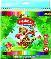 Набор цветных карандашей Creativiki КЦ24КР (24 цв) - фото
