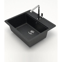 Кухонная мойка Teymi Helmi 57x50 T120107 (черный матовый) - фото2