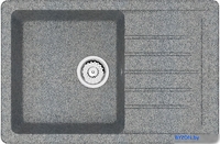 Кухонная мойка MARRBAXX Карельский камень модель 16/Q8 F016Q008 (серый/темно-серый) - фото