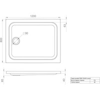 Душевой поддон Triton ПД26 120x80 - фото2
