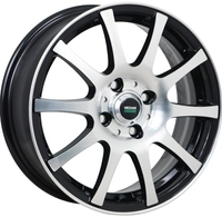 Литые диски Megami MGM-2 15x6" 4x100мм DIA 54.1мм ET 46мм BKF - фото