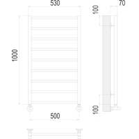 Полотенцесушитель TERMINUS Контур П9 500х1000 - фото2