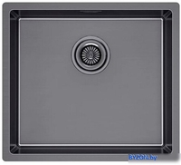 Кухонная мойка Paulmark Lassan 49 UNI LA49-GM (черный/вороненая сталь) - фото