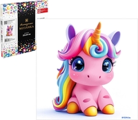 Алмазная мозаика Феникс+ Розовый единорог 70831 - фото2