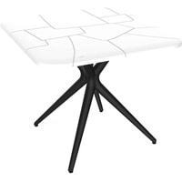 Кухонный стол Sheffilton SHT-TU30/TT30 83/83 (белый/черный) - фото