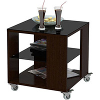 Журнальный столик Мебелик BeautyStyle 6 (венге/стекло черное) - фото