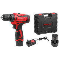 Дрель-шуруповерт Wortex BD 1220 Li 1329356 (с 2-мя АКБ, кейс) - фото