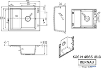 Кухонная мойка Kernau Kgs M 4565 1B1D Graphite - фото2