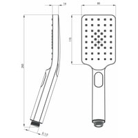 Душевая лейка Deante Alpinia Nero NGA N51S - фото2