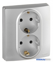 Розетка Legrand Etika 672433 (алюминий) - фото