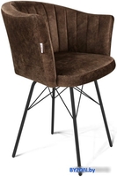 Стул с подлокотниками Sheffilton SHT-ST42-1/S64 (кофейный трюфель/черный муар) - фото