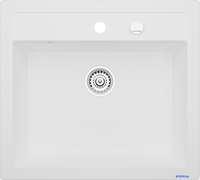 Кухонная мойка Kernau KGS I 60 1B Retro Pure White - фото