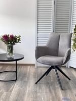 Стул с подлокотниками M-City Pontus 626M05484 (KN01-03 серыйBZ1046-02 темно-серыйчерный) - фото2