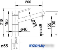 Смеситель Blanco Alta-S Compact Silgranit (жасмин) [515328] - фото2