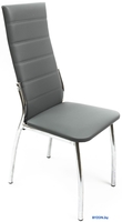 Стул ВВР Прага (серый/хром, экокожа) - фото