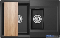 Кухонная мойка Granula ES-7808 (черный) - фото