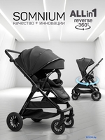 Коляска прогулочная «книга» Amarobaby Somnium AB25-10SOMNIUM/09 (черный) - фото2