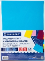 Набор цветной бумаги BRAUBERG Мелованные 113567 - фото