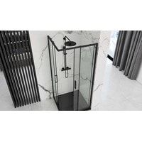 Душевой уголок Rea Punto 90x90 (черный/прозрачное стекло) - фото2