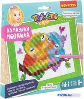 Алмазная мозаика Bondibon Попугаи-неразлучники ВВ3346 - фото
