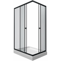 Душевой уголок Triton Вента Блэк А1 120х80 (прозрачное стекло) - фото