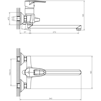 Смеситель Decoroom DR70043 - фото2, картинка2 Смеситель Decoroom DR70043 - фото2
