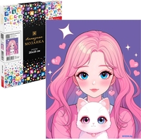 Алмазная мозаика Феникс+ Девочка с котенком 70841 - фото2