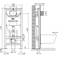 Инсталляция для унитаза OLI OLI120 Plus Механика OLIpure (Fresh) [152972] - фото2
