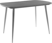 Кухонный стол ВВР Прямоугольный раздвижной (пластиковый Будда/белый/белый конус 110-150/70) - фото