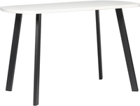 Кухонный стол ВВР Пластиковый (мрамор марквина белый/белый/черный профиль 110/70) - фото