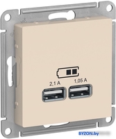 Розетка USB Schneider Electric Atlas Design ATN000233 - фото