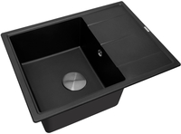 Кухонная мойка ZorG Rock 65 Premium black metallic - фото