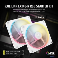 Вентилятор для корпуса Corsair iCUE LINK LX140R RGB Reverse Dual Pack CO-9051056-WW - фото2, картинка2 Вентилятор для корпуса Corsair iCUE LINK LX140R RGB Reverse Dual Pack CO-9051056-WW - фото2