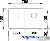 Кухонная мойка Blanco Subline 350/350-U 525987 (черный) - фото2, картинка2 Кухонная мойка Blanco Subline 350/350-U 525987 (черный) - фото2