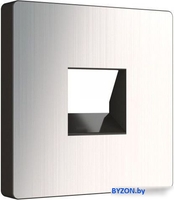 Накладка для компьютерной/телефонной розетки Werkel W1191202 (глянцевый никель) - фото