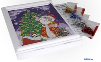 Набор для создания поделок/игрушек Lori Картина из пайеток Новогодняя сказка Ап-040 - фото