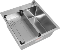 Кухонная мойка ARFEKA Eco AR мойка 500*500, коландер G, дозатор Satin Decor - фото2