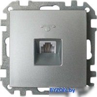 Розетка телефонная Bylectrica Стиль ТР4-037 (серебристый) - фото