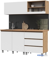 Готовая кухня Стендмебель Хелен 1.7 (белый/дуб крафт золотой) - фото