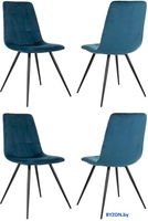 Стул Бюрократ CH-K1 4 шт (синий Holland 58/черный) - фото