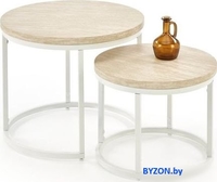 Журнальный столик Halmar Oreo (травертин/белый) - фото