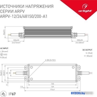 Блок питания Arlight ARPV-24150-A1 034209 - фото2