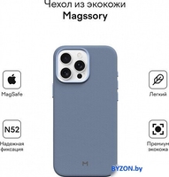 Чехол для телефона Magssory Eco Leather Case Cobalt для iPhone 16 Pro CLT028c - фото2