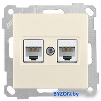 Розетка компьютерная Mutlusan 2100-138-0102 (слоновая кость) - фото