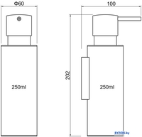 Дозатор для жидкого мыла Aquatek Оберон AQ4205BG (золото) - фото2
