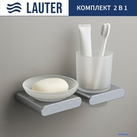 Набор аксессуаров для ванной Lauter 21SH57061 + 21SH57051 (Chrome, 2 предмета) - фото