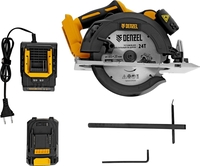 Дисковая (циркулярная) пила Denzel CCSH-BL-20-185 (с 1-им АКБ) - фото2