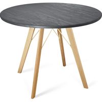 Кухонный стол Sheffilton SHT-TU9/TT 90 SHT-T147 (прозрачный лак/каменный уголь) - фото