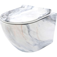 Унитаз Rea Carlos Slim REA-C8003 (гранит серый) - фото