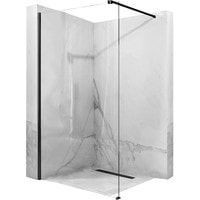 Душевая стенка Rea Aero 110 (черный/прозрачное стекло) - фото